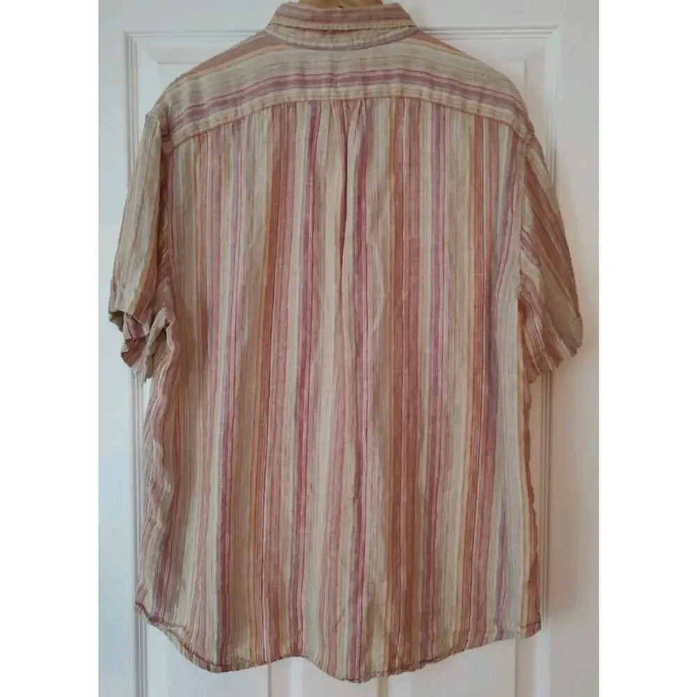 Men's J. Crew Shirt Baird McNutt Irish Linen Classic Button Down Pocket - XL